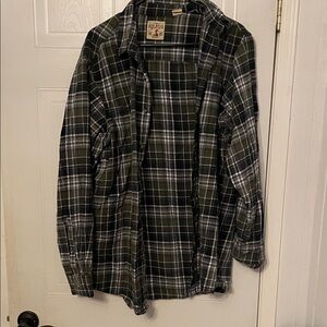 Redhead green and White Plaid Men's Shirt Jacket
